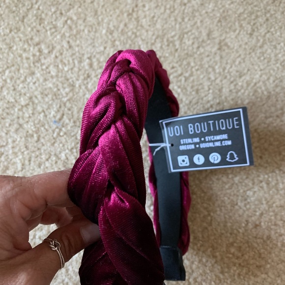 Burgundy Braided Headband- NWT- One Size - Picture 3 of 3